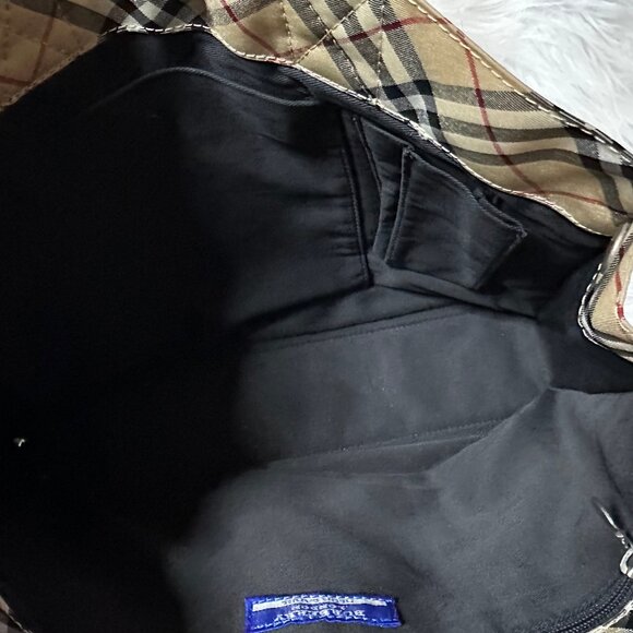 Authentic Burberry Blue Label Nova Check Nylon Tote Bag GUC - Picture 11 of 15